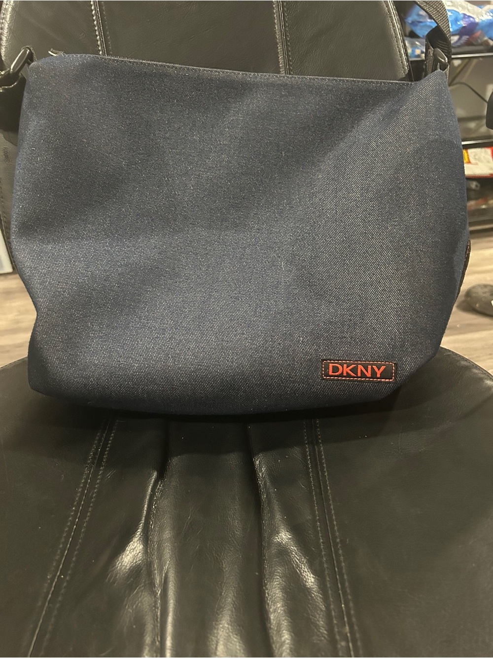 DKNY Navy Blue Messenger Crossbody Bag